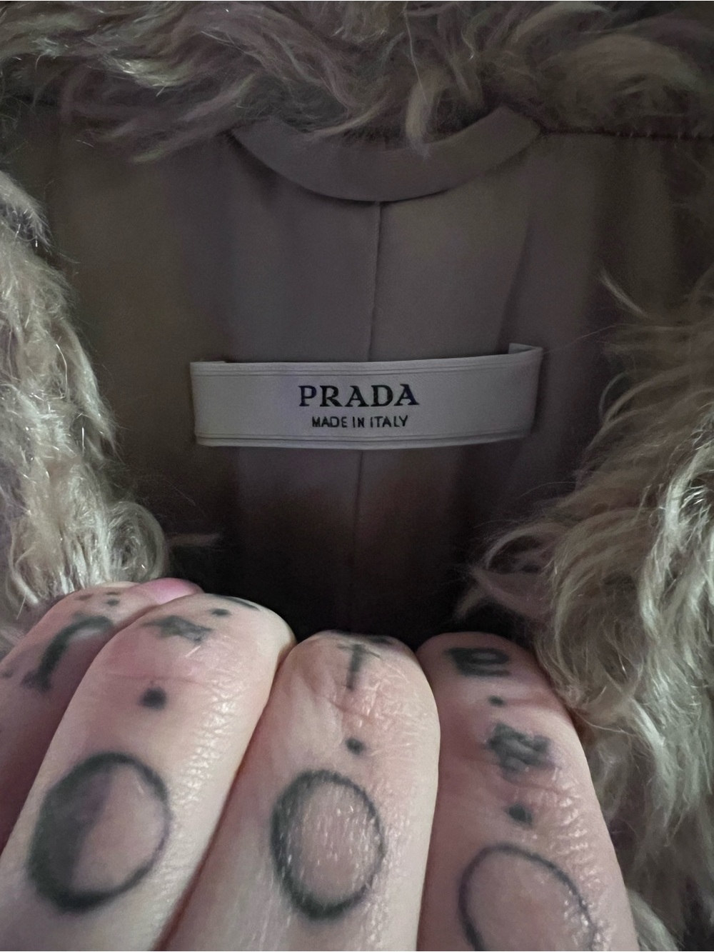Prada Fall 2007 Mohair Faux Fur Beige Coat 38 - Picture 4 of 5
